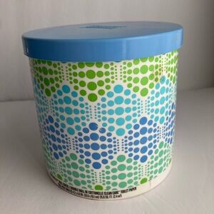 Jonathan Adler Double Roll Cottonelle Toilet Paper Holder Container Blue Dots